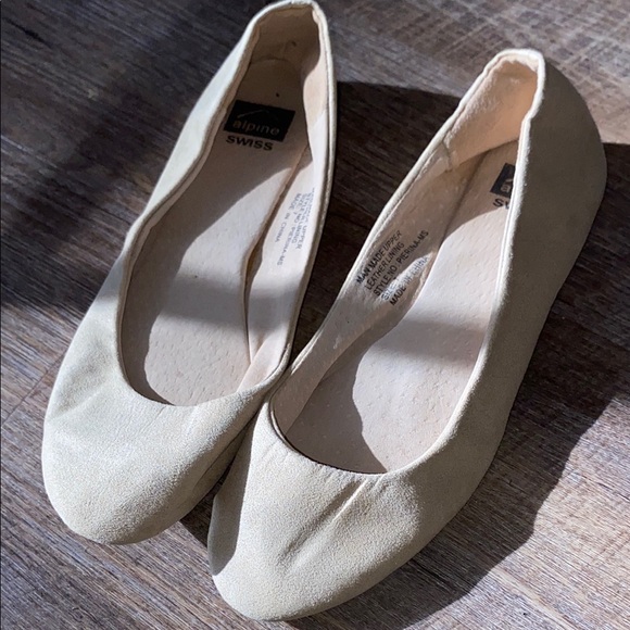 Alpine Swiss Beige Ballet Flats - Picture 2 of 7
